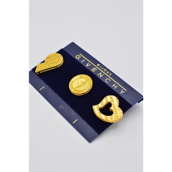 Givenchy 4G Vintage Logo Pin Lapels Tacs Set Heart Whistle Forty 40 Years Bin8 - Picture 5 of 10